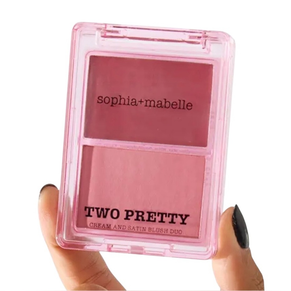 SOPHIA + MABELLE Two Pretty Cream and Satin Blush Duo in Strawberry Sorbet